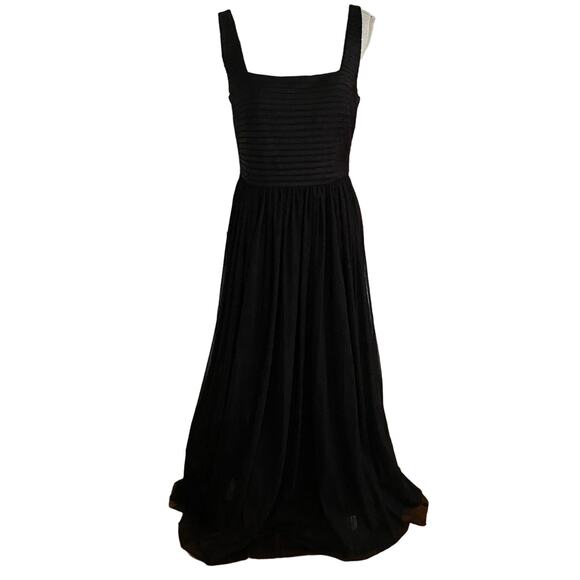 JS Collections Size 10 Evening Gown Formal Maxi Dress Sleeveless Black Tulle - Picture 1 of 6